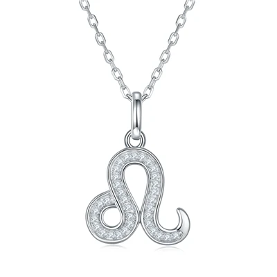 Wisior ze srebra próby 925 w stylu Leo DEF VVS1 Melee Moissanite z zodiakiem